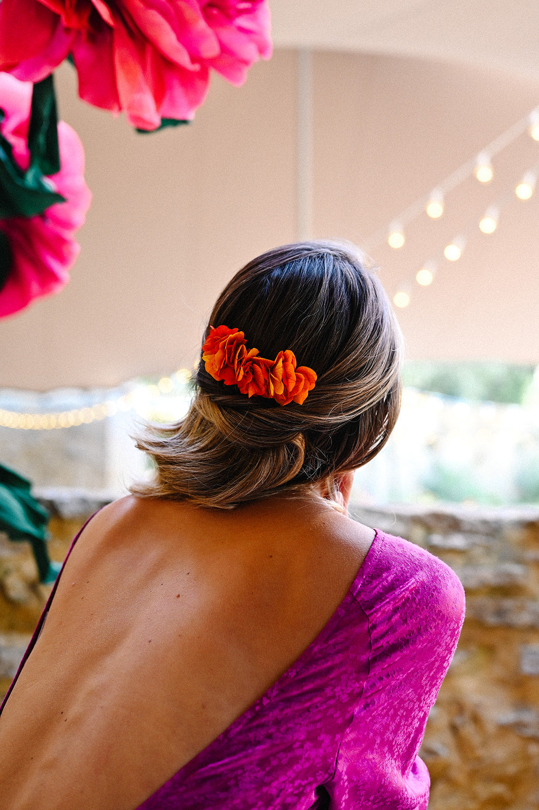 Peigne à cheveux Barbara orange - Bellemond