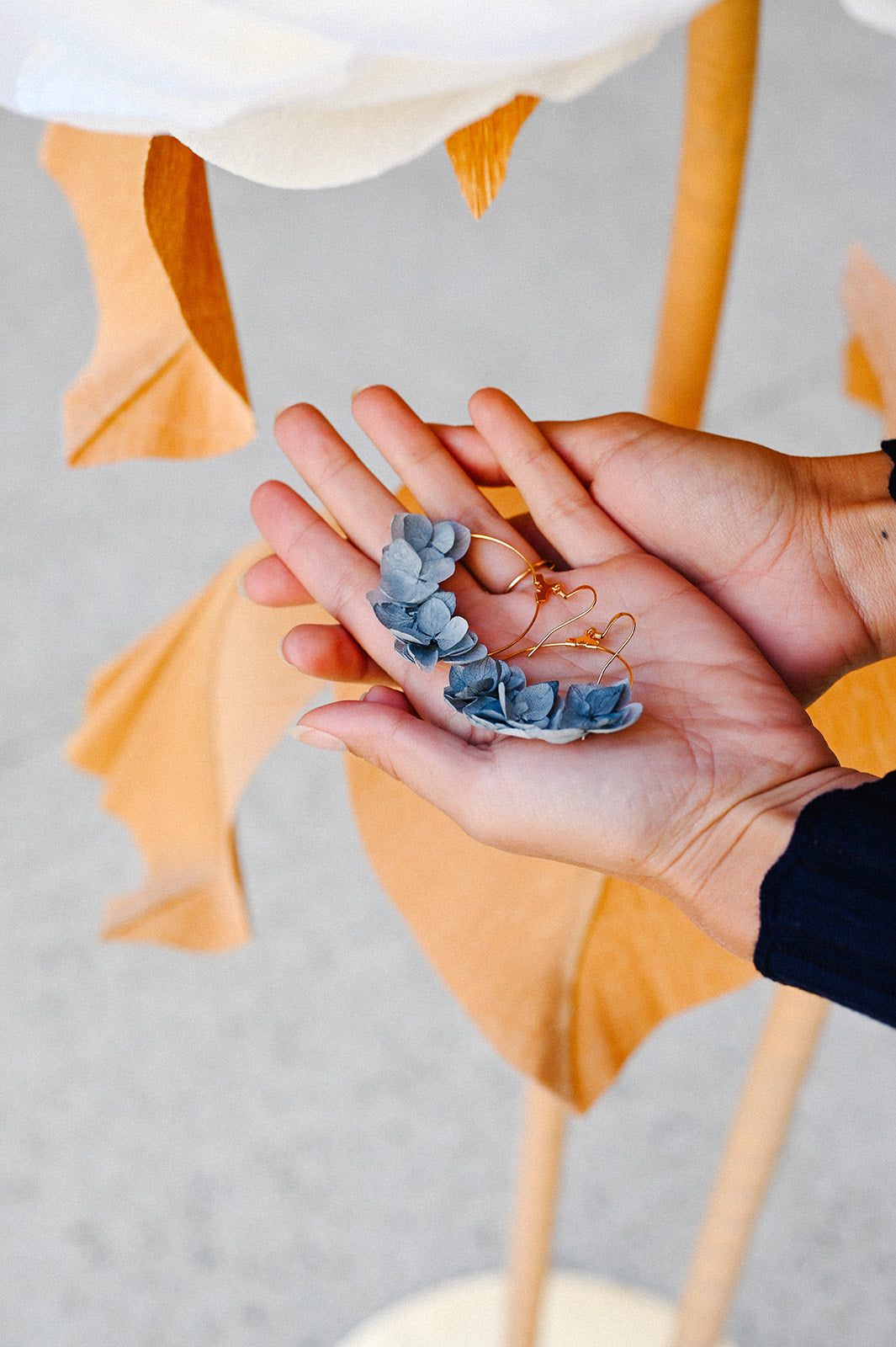 Boucles d'oreilles bleues grises - Bellemond