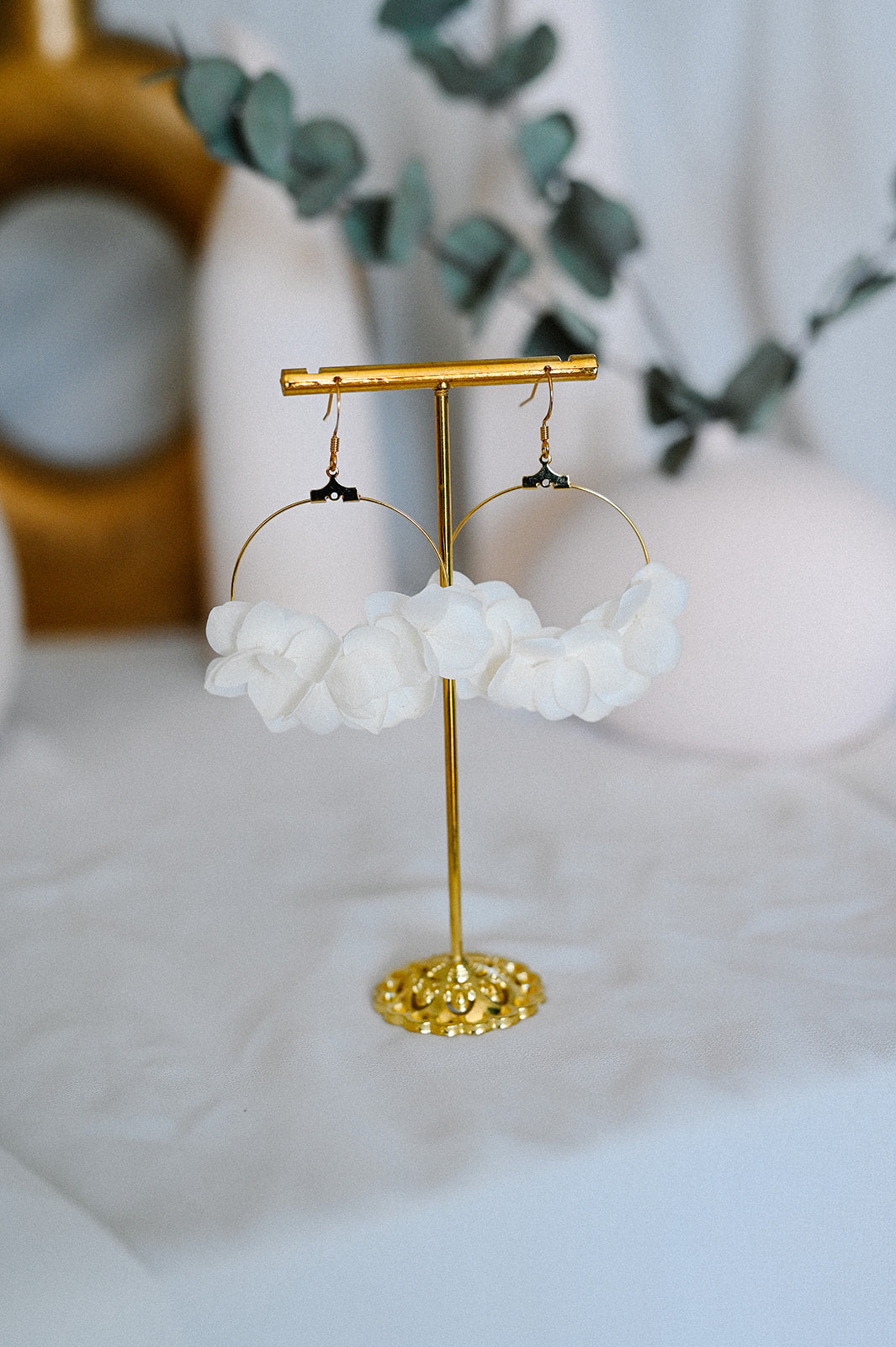 Boucles d'oreilles Kathleen blanche - Bellemond