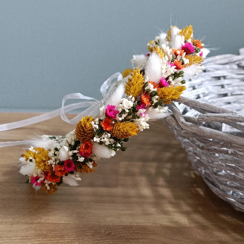 Couronne de fleurs colorées - Bellemond